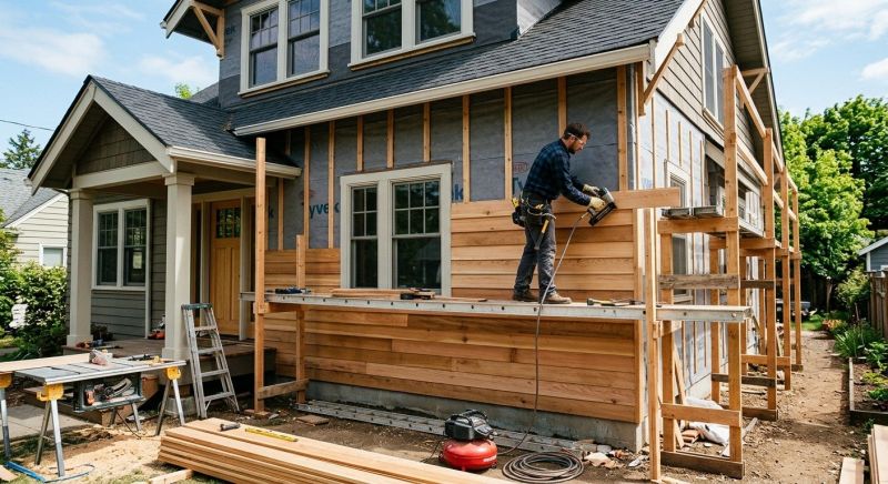 Wood Siding Installation project example